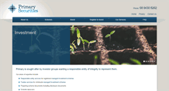 Desktop Screenshot of primarysecurities.com.au