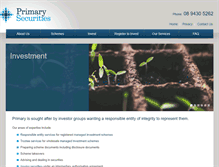 Tablet Screenshot of primarysecurities.com.au